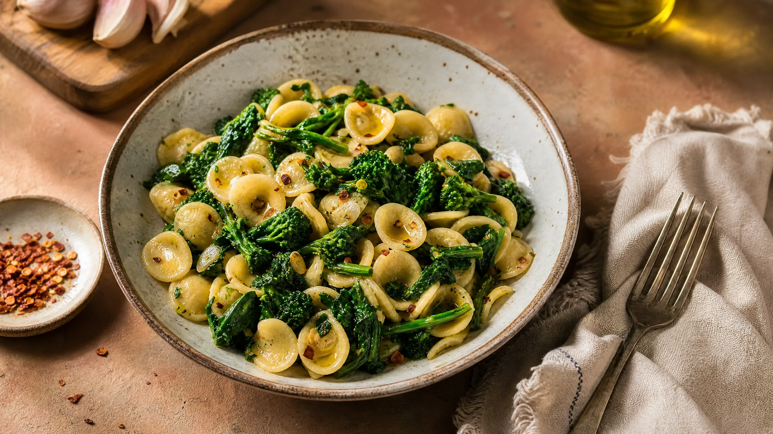 Piatto di orecchiette con cime di rapa