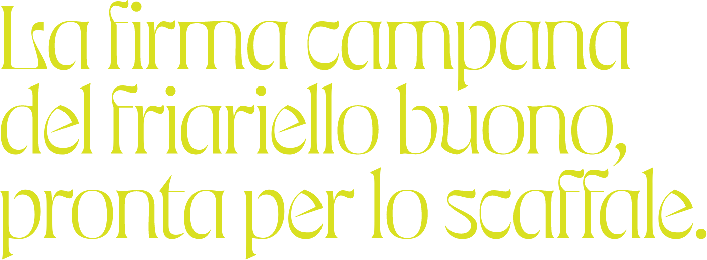 La firma campana del friariello buono, pronta per lo scaffale.